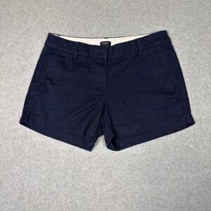 J.Crew Womens 6 Chino Shorts Navy Casual Preppy Nautical Summer Coastal Luxury